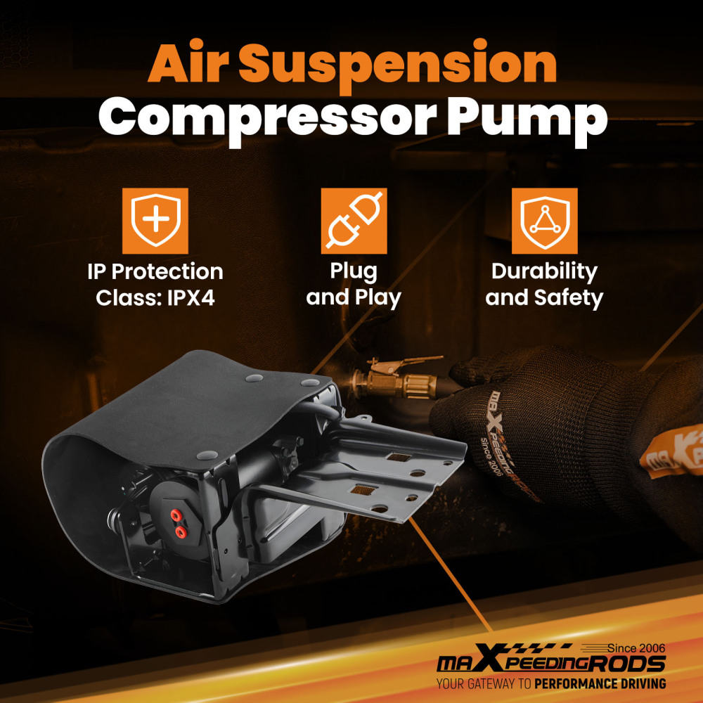 3pcs Rear Air Suspension Shock Struts + Compressor Pump compatible for Nissan Armada 17-20