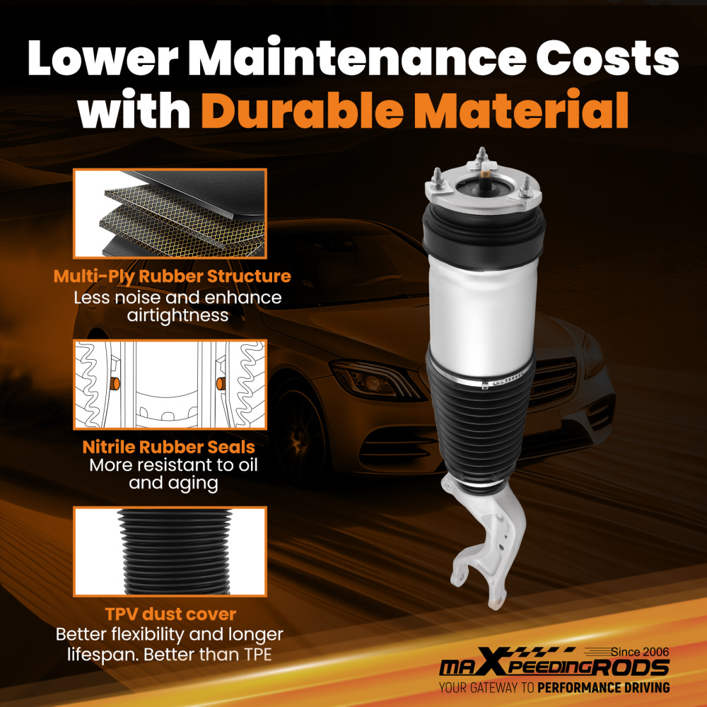 Air Shock Assembly Front compatible for Tesla X 75D 90D 100D 2016-2019 1027361-00-G New