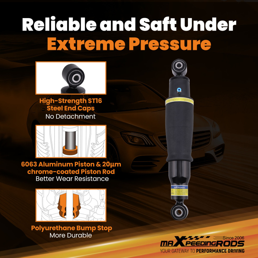 2× Rear Air Shock Absorber compatible for Nissan Armada 2005-15 compatible for Infiniti QX56 2004-10 5.6L