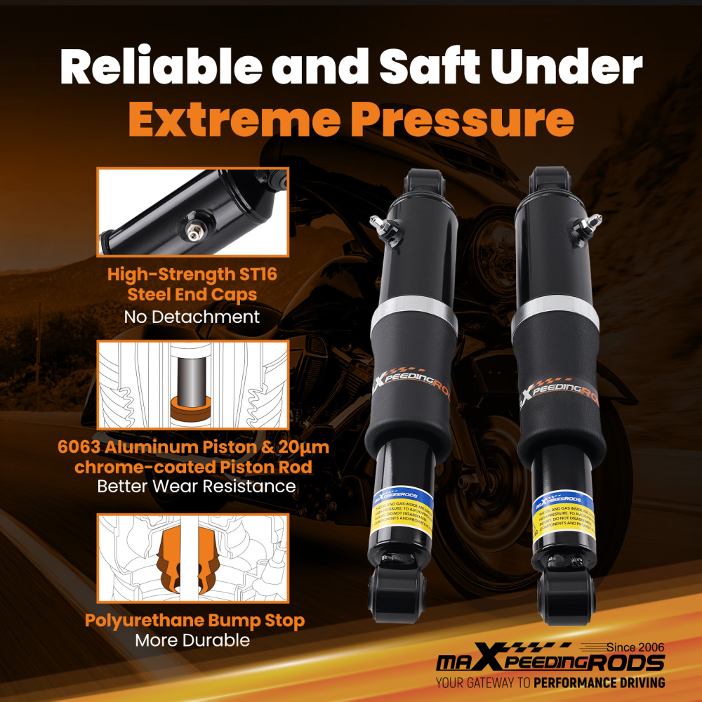 Air Ride Suspension Kit Rear Left/Right compatible for Harley Davidson Touring Models 94-25