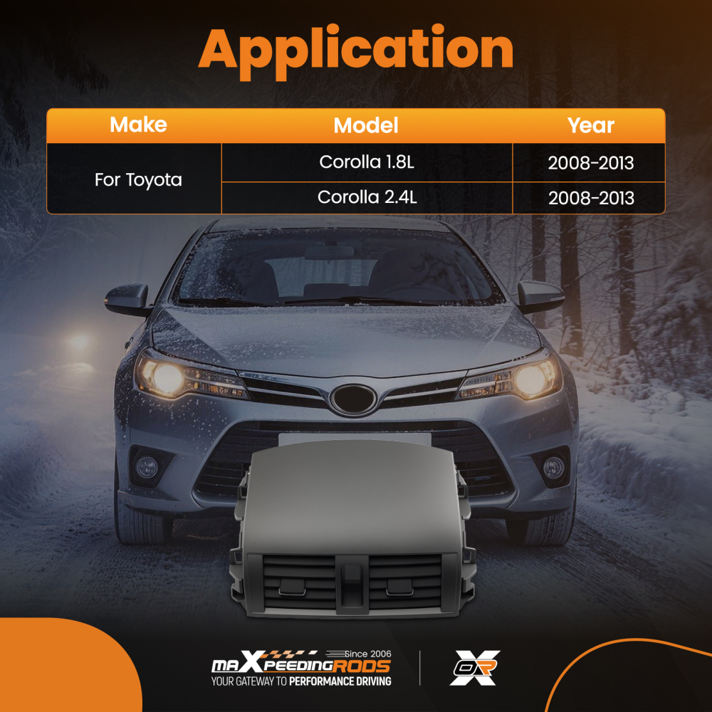 A/C Air compatible for Vent Dashboard Panel compatible for Toyota Corolla 2008-2013 55436-02330 Gray