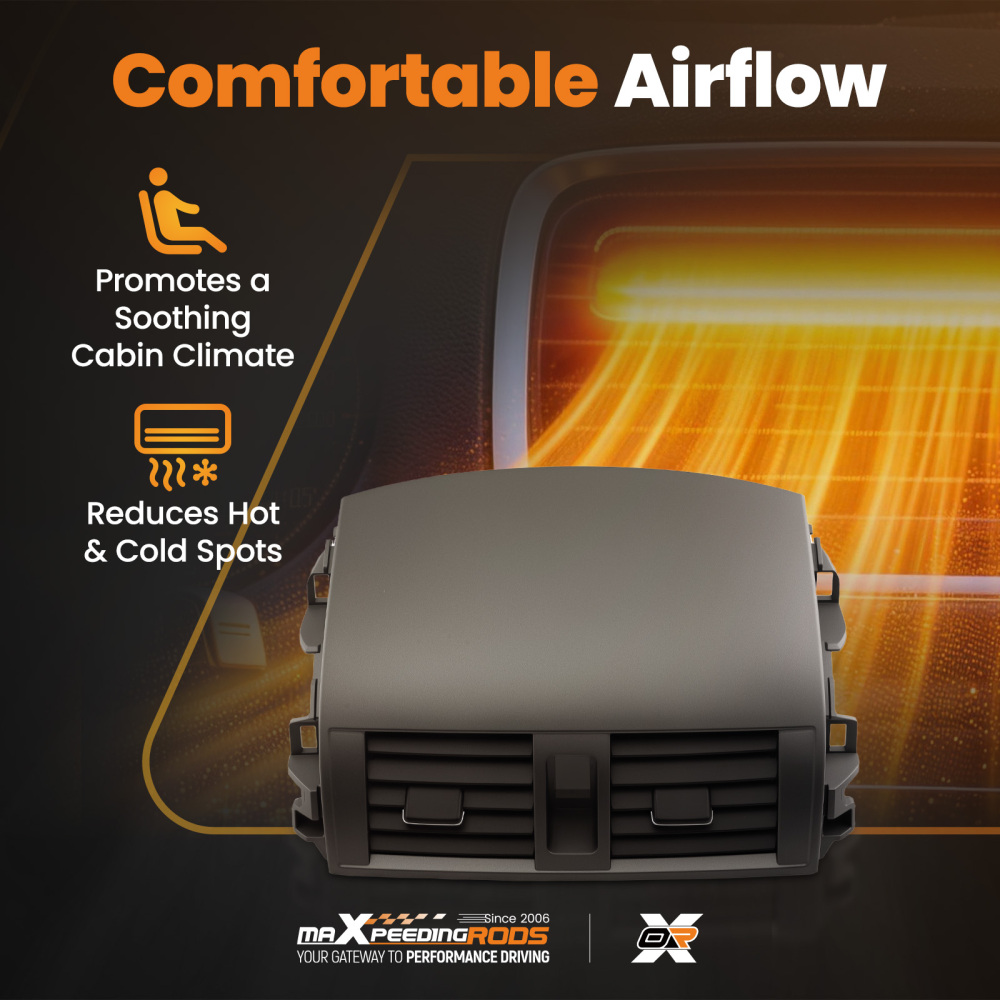 A/C Air compatible for Vent Dashboard Panel compatible for Toyota Corolla 2008-2013 55436-02330 Gray