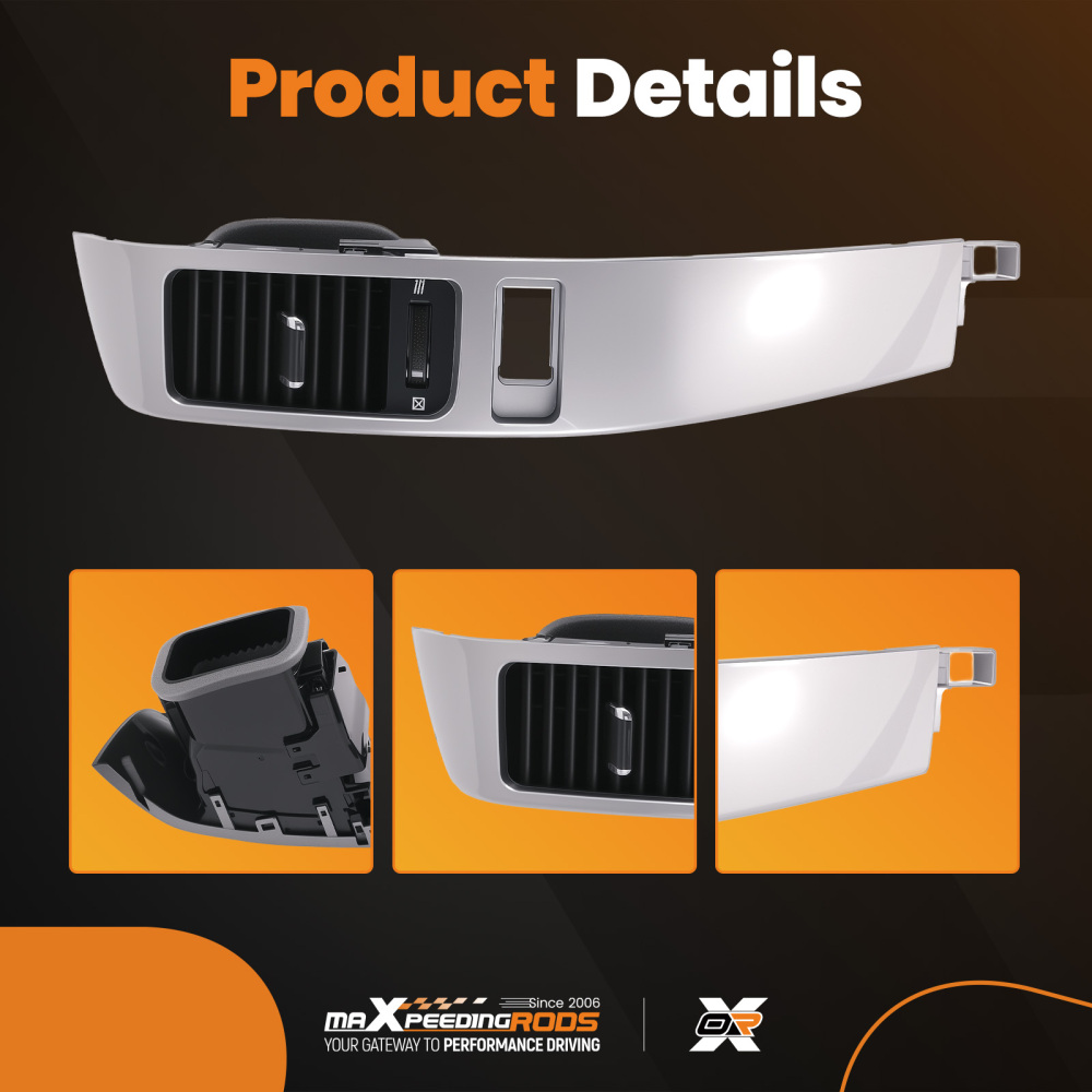 Compatible for AC Dash compatible for Vent Trim compatible for Lexus GX470 2003-09 Silver Black 5547460040
