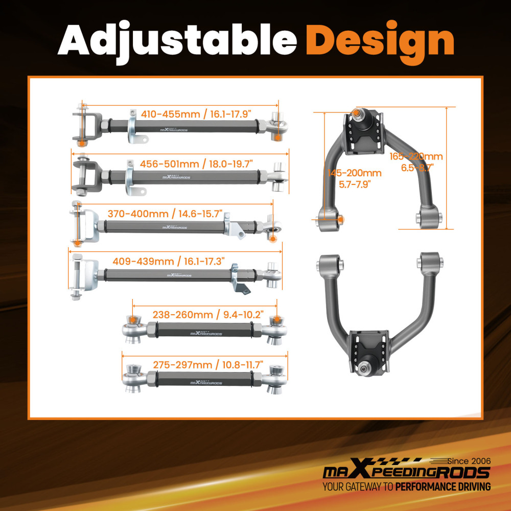 8x Alignment Arm compatible for Honda Accord compatible for Acura TL TSX 2008-2014 Camber Toe Traction Kit