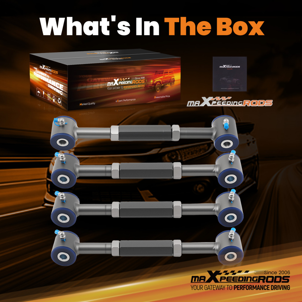 Adjustable Rear Camber Toe Arms Kits for 1998 1999 2000 2001 2002 compatible for Honda Accord