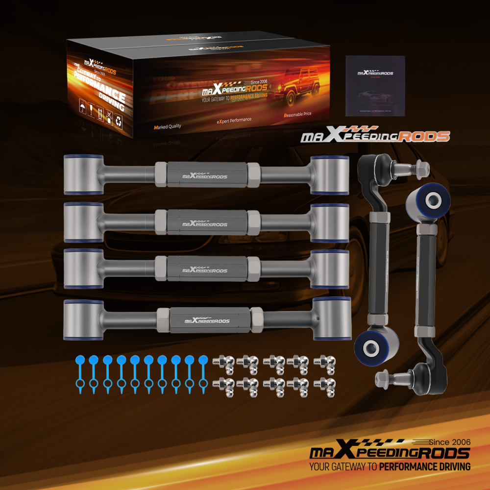 Set of 6 Adjustable Rear Camber Toe Arm compatible for Honda Accord 1998 1999 2000-2002