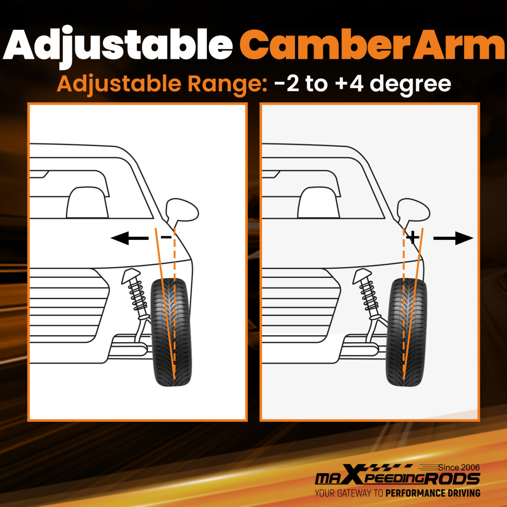 maXpeedingrods Adjustable Rear Camber Arms Alignment Kit for 2004-2008 compatible for Acura TL