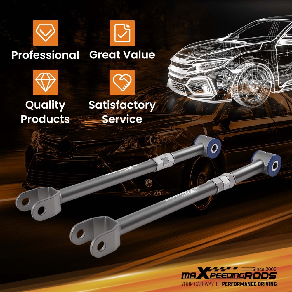 Adjustable +/-2.5 Rear Alignment Toe Arm compatible for Toyota Camry Avalon ES350 2005-2018