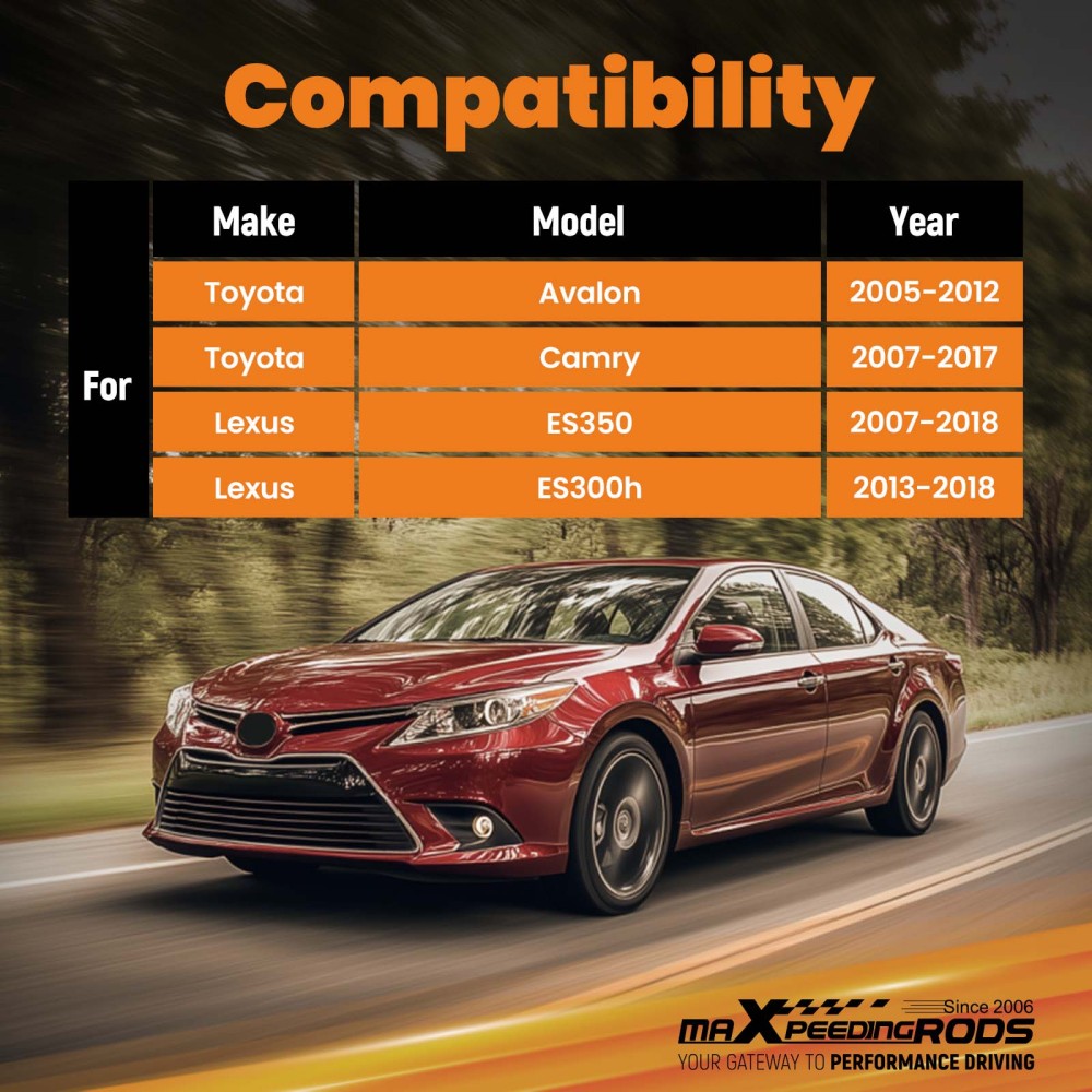 Adjustable +/-2.5 Rear Alignment Toe Arm compatible for Toyota Camry Avalon ES350 2005-2018