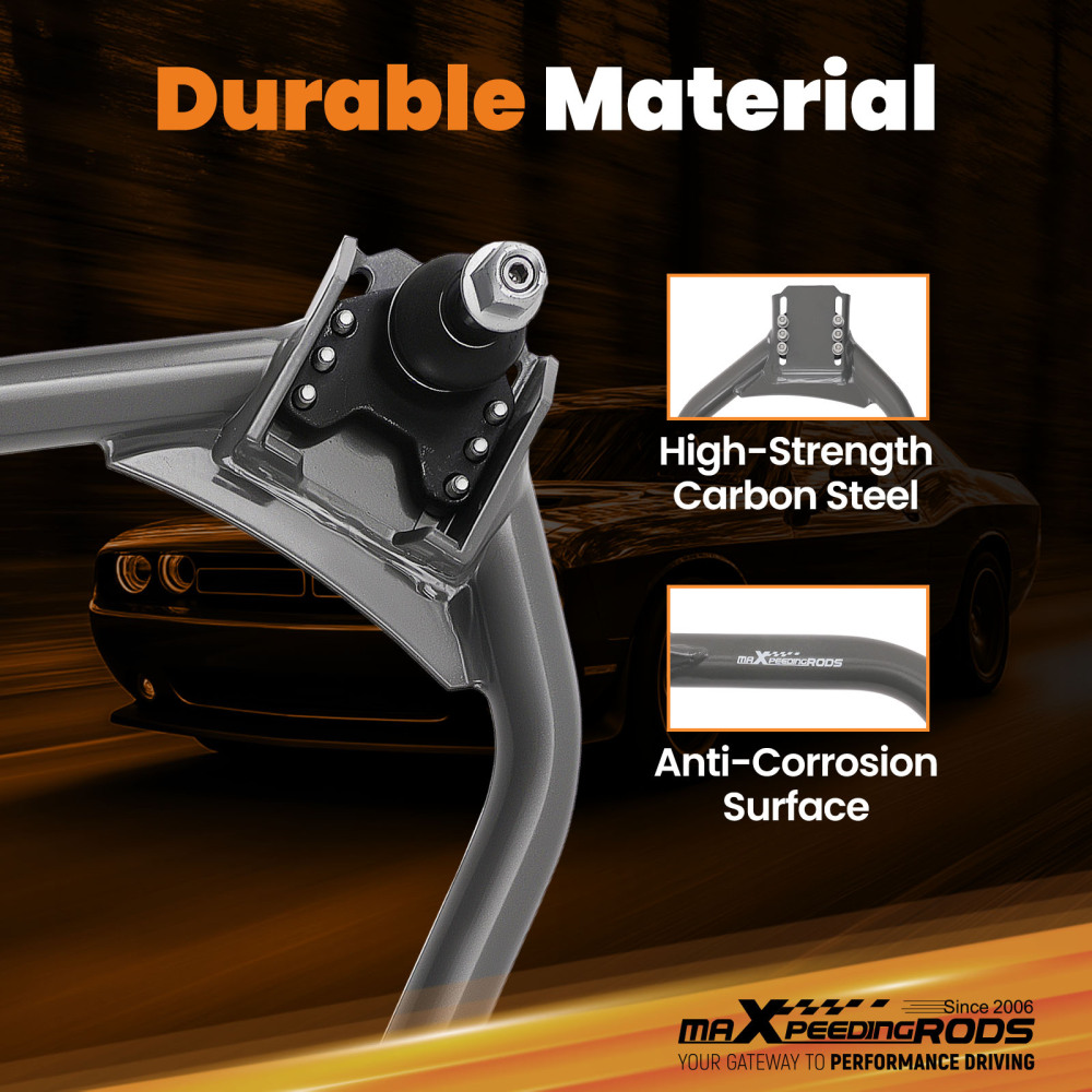 Rear + Front Upper Adjustable Camber Control Arm Kit compatible for Chrysler 300 05-23 RWD