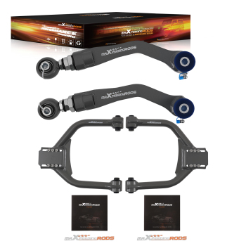 Rear + Front Upper Adjustable Camber Control Arm Kit compatible for Chrysler 300 05-23 RWD