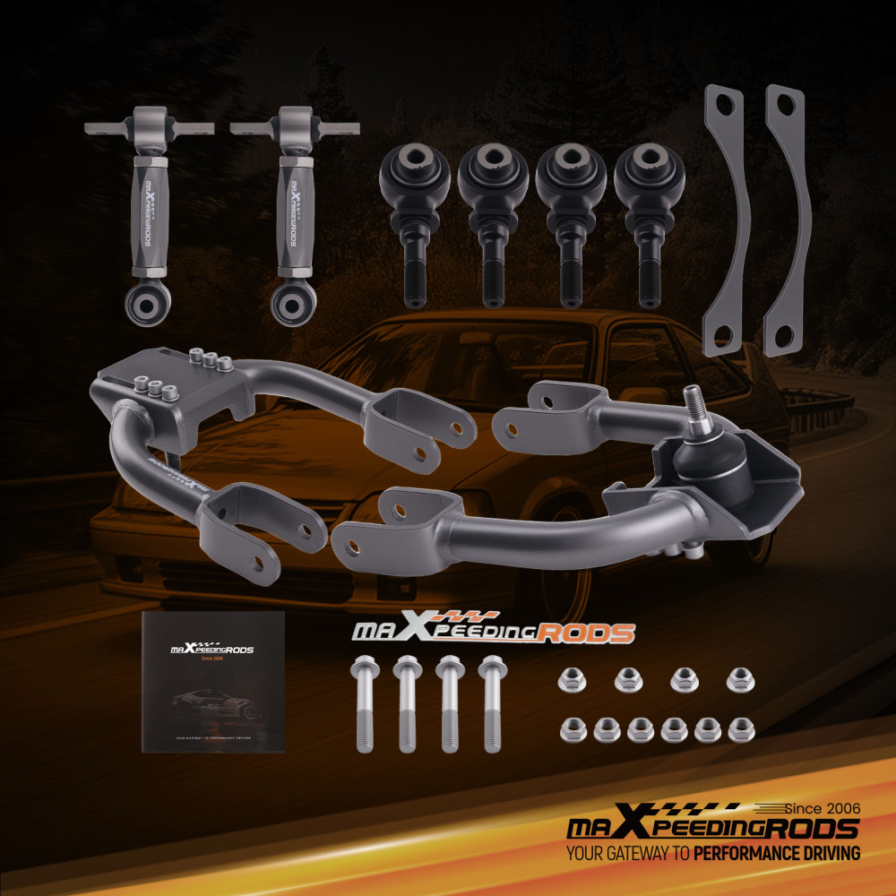 SUSPENSION FRONT UPPER CONTROL ARM + REAR CAMBER ARM KIT compatible for HONDA CIVIC DEL SOL