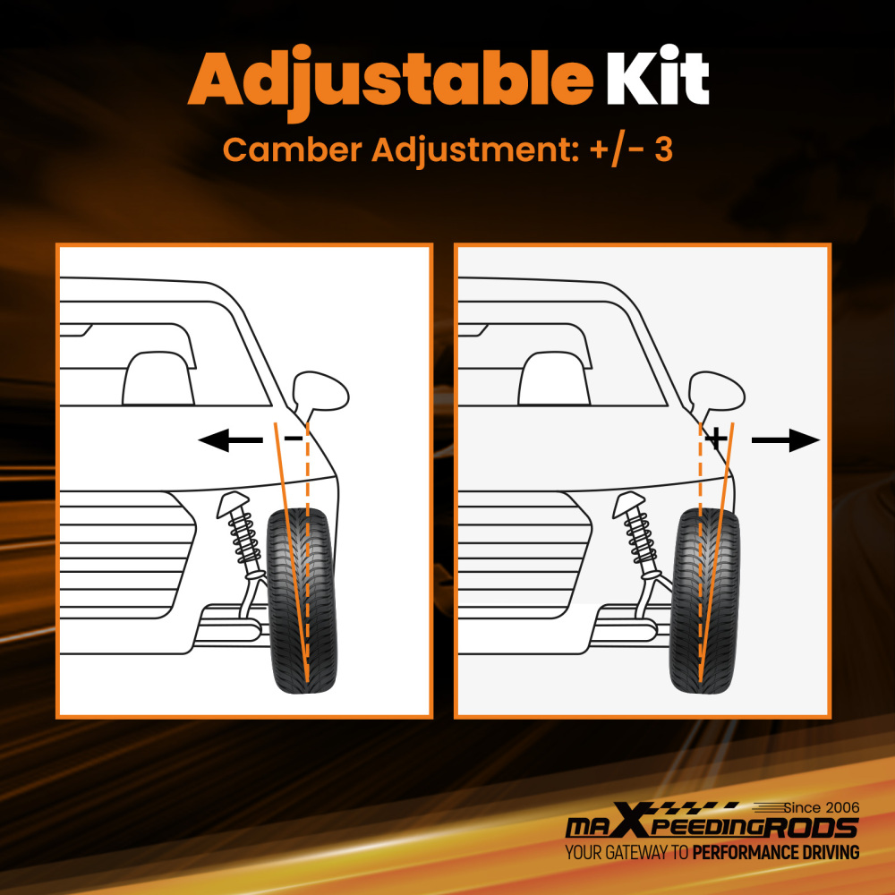 2pcs Alignment Kit Rear Camber Arms Adjustable for 1998 1999-2002 compatible for Honda Accord