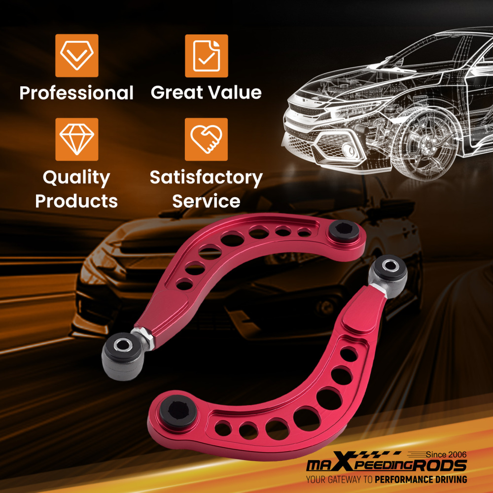 ADJUSTABLE REAR UPPER CAMBER CONTROL ARMS KIT compatible for HONDA CIVIC SEDAN compatible for ACURA 06-15