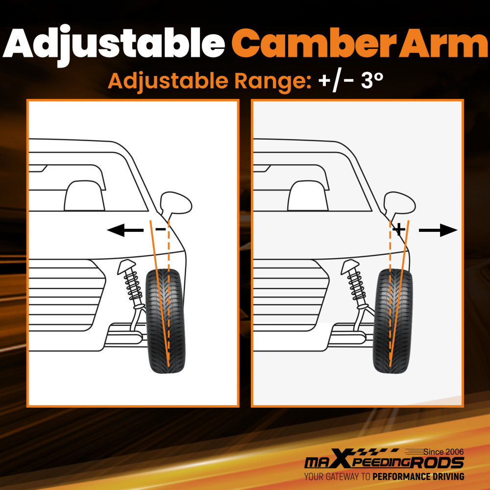 ADJUSTABLE REAR UPPER CAMBER CONTROL ARMS KIT compatible for HONDA CIVIC SEDAN compatible for ACURA 06-15