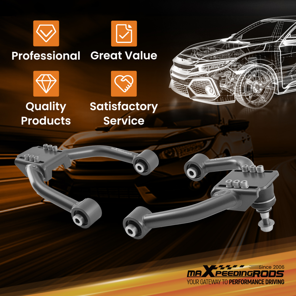 Adjustable Front Upper Camber Arms For 2008-2012 compatible for Honda Accord 2009-14 compatible for Acura TSX