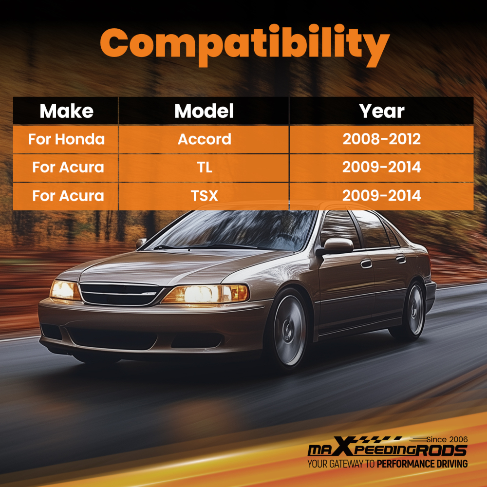 Adjustable Front Upper Camber Arms For 2008-2012 compatible for Honda Accord 2009-14 compatible for Acura TSX