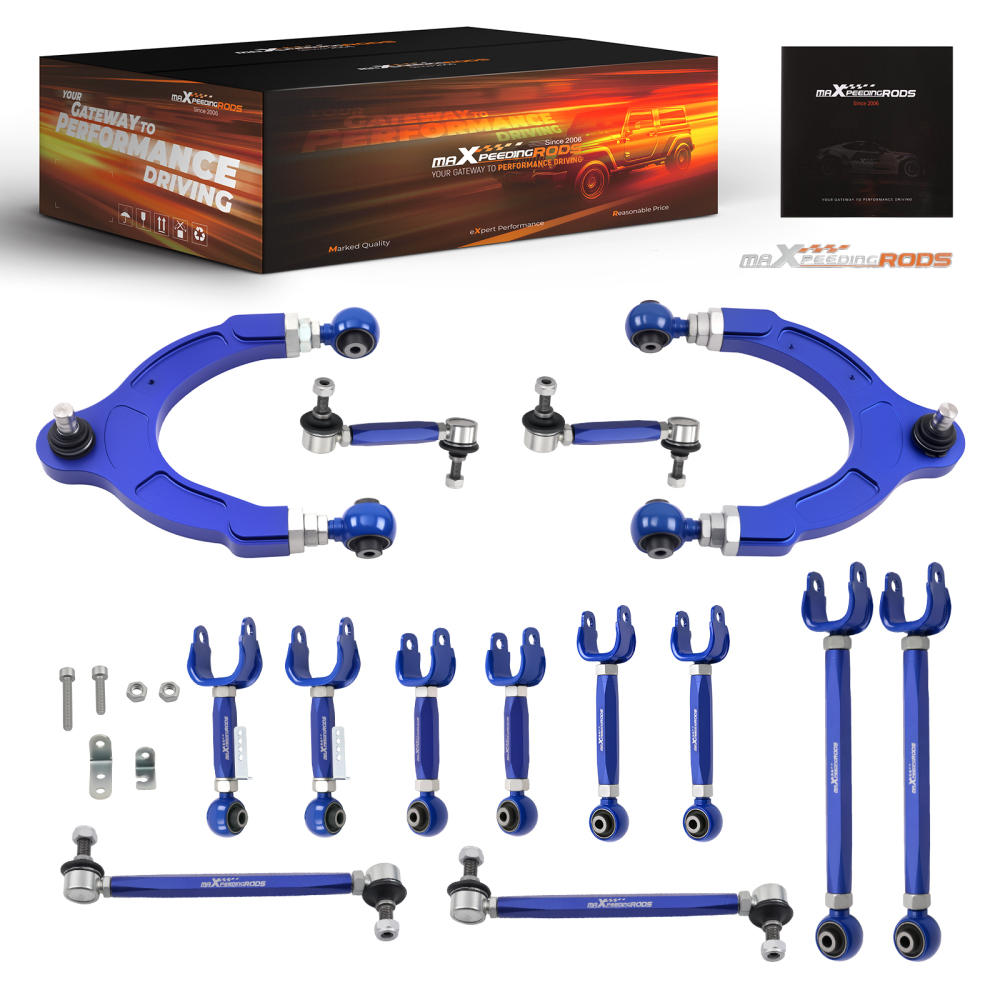 Front Upper Control Arms Rear Camber Toe Arm End Links Kit compatible for Tesla Model 3 / Y
