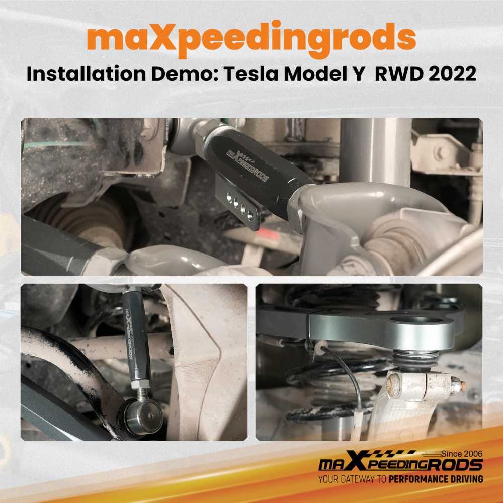 Adjustable Control Arm Set compatible for Tesla Model 3 2017-2025 Model Y 20-2026 Aluminum