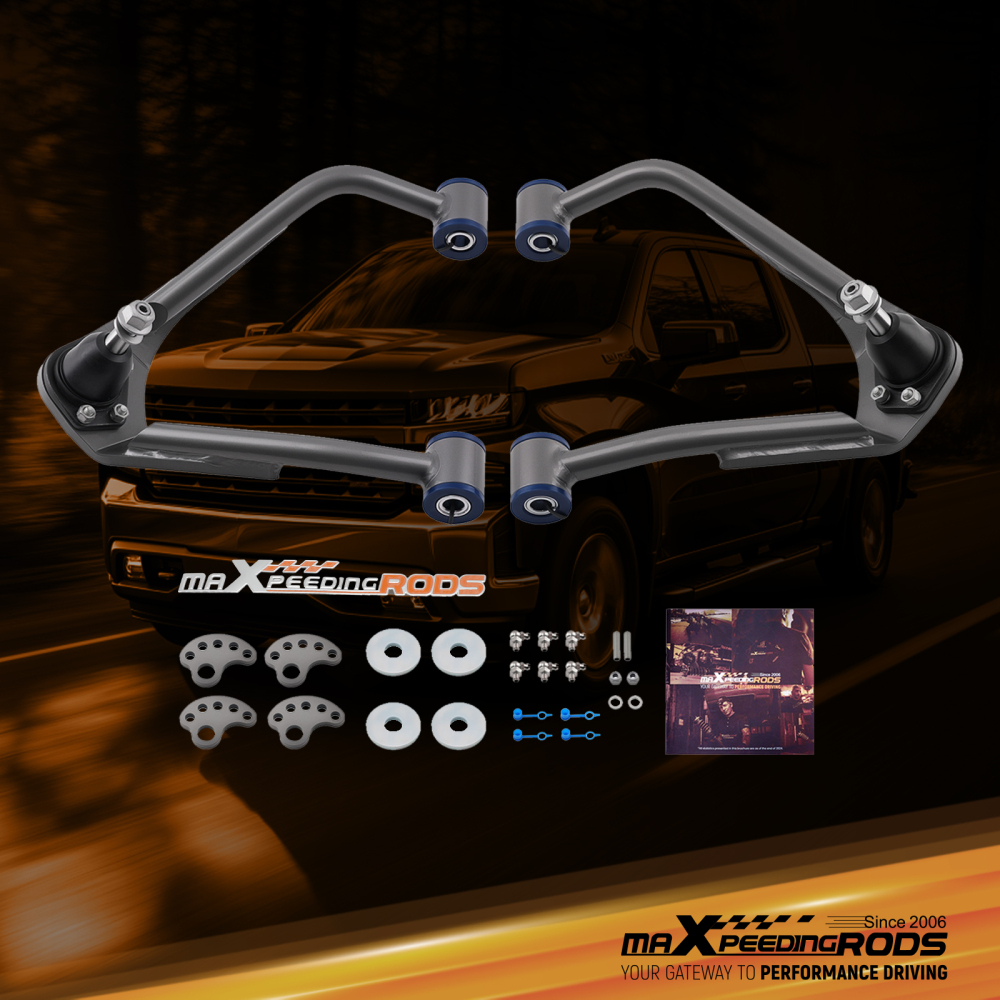 Front Upper Control Arms Alignment Kit compatible for Chevy Silverado 1500 compatible for GMC Sierra 19-23