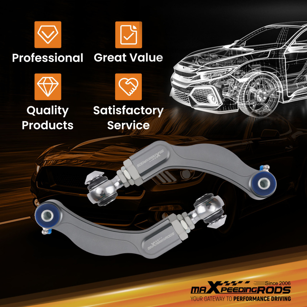 2x Aluminum Alignment Arm System compatible for Ford Mustang S550 2015-2024 FrontRear