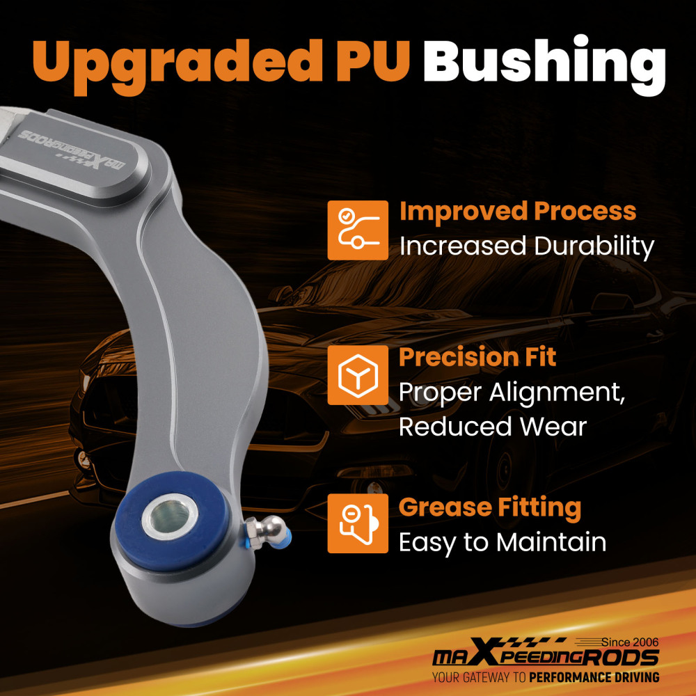 2x Aluminum Alignment Arm System compatible for Ford Mustang S550 2015-2024 FrontRear