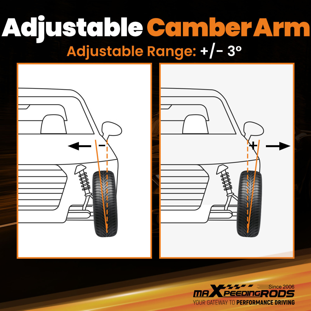 2x Aluminum Alignment Arm System compatible for Ford Mustang S550 2015-2024 FrontRear