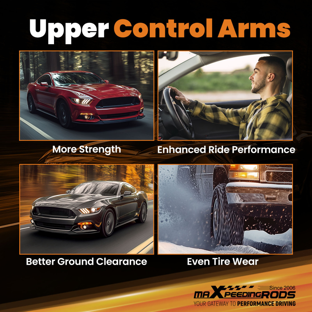 2x Aluminum Alignment Arm System compatible for Ford Mustang S550 2015-2024 FrontRear