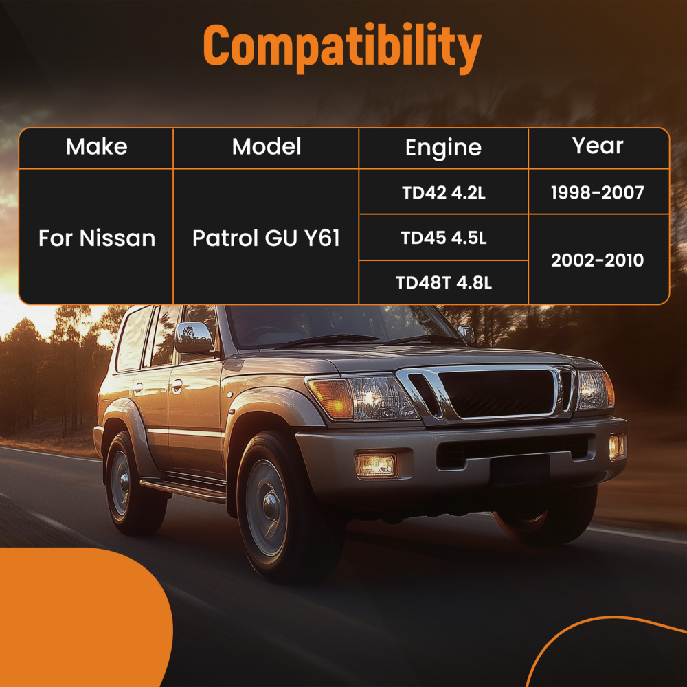 New Alternator compatible for Nissan Patrol GU TD42 TD45 TD48T 4.2L 4.5L Turbo Diesel 98-10