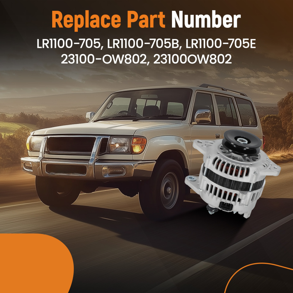 New Alternator compatible for Nissan Patrol GU TD42 TD45 TD48T 4.2L 4.5L Turbo Diesel 98-10