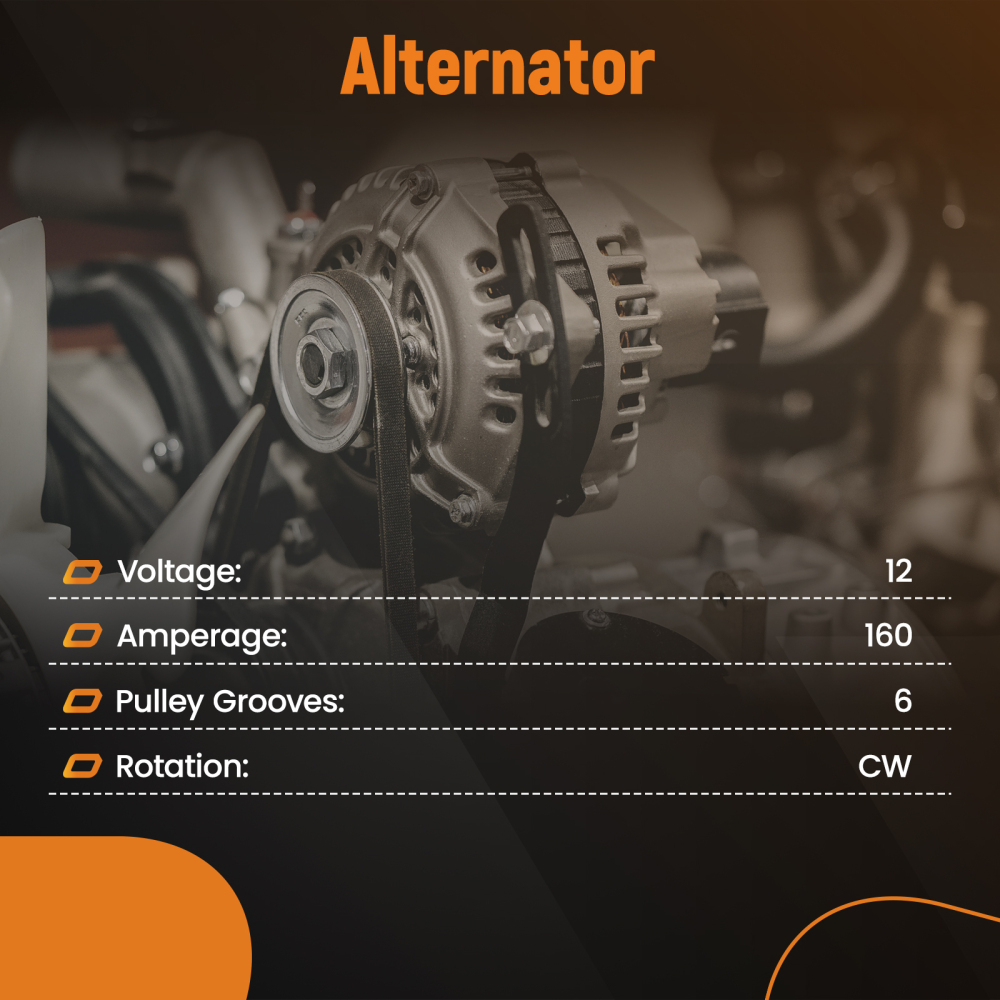 12V 160A Alternator compatible for Dodge Journey 2.4L L4 2009-2020 4801490AA 4801490AD