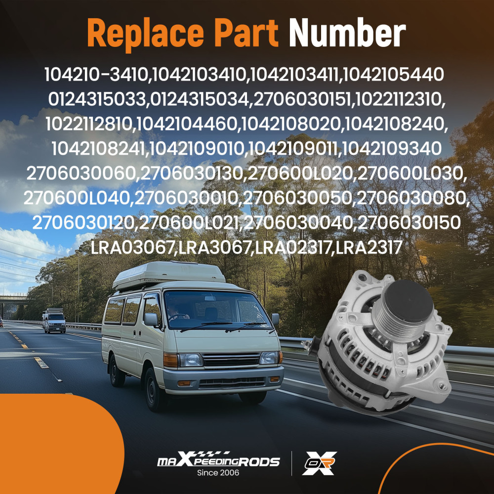 Alternator compatible for Toyota Hilux D4D 3.0L Turbo Diesel 1KD-FTV KUN16R KUN26R KZN156