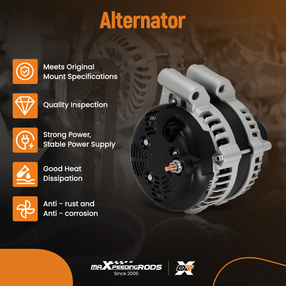 Alternator compatible for Chrysler 300 11-18 3.6L compatible for Dodge Jeep Grand Cherokee compatible for Ram 1500 180A