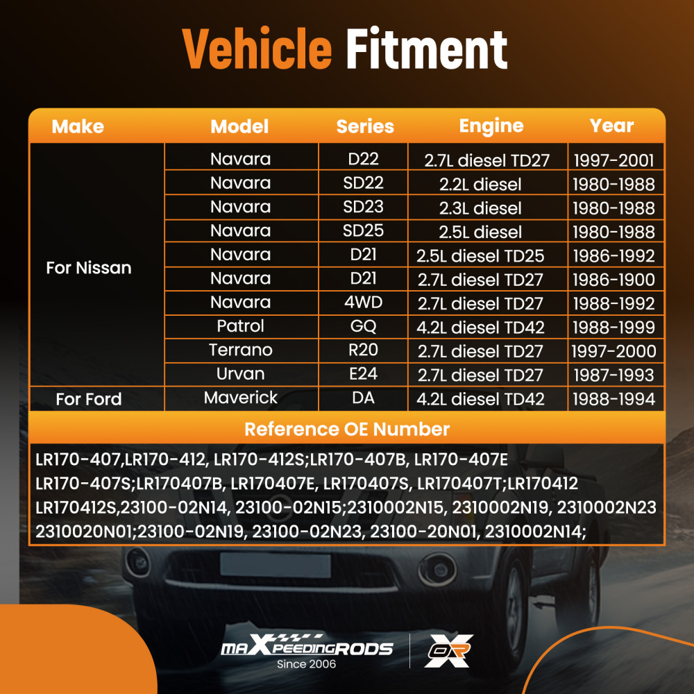 Compatible for Nissan GQ compatible for Patrol eng.TD42 4.2L diesel 1988 - 1997 Generator Alternator 