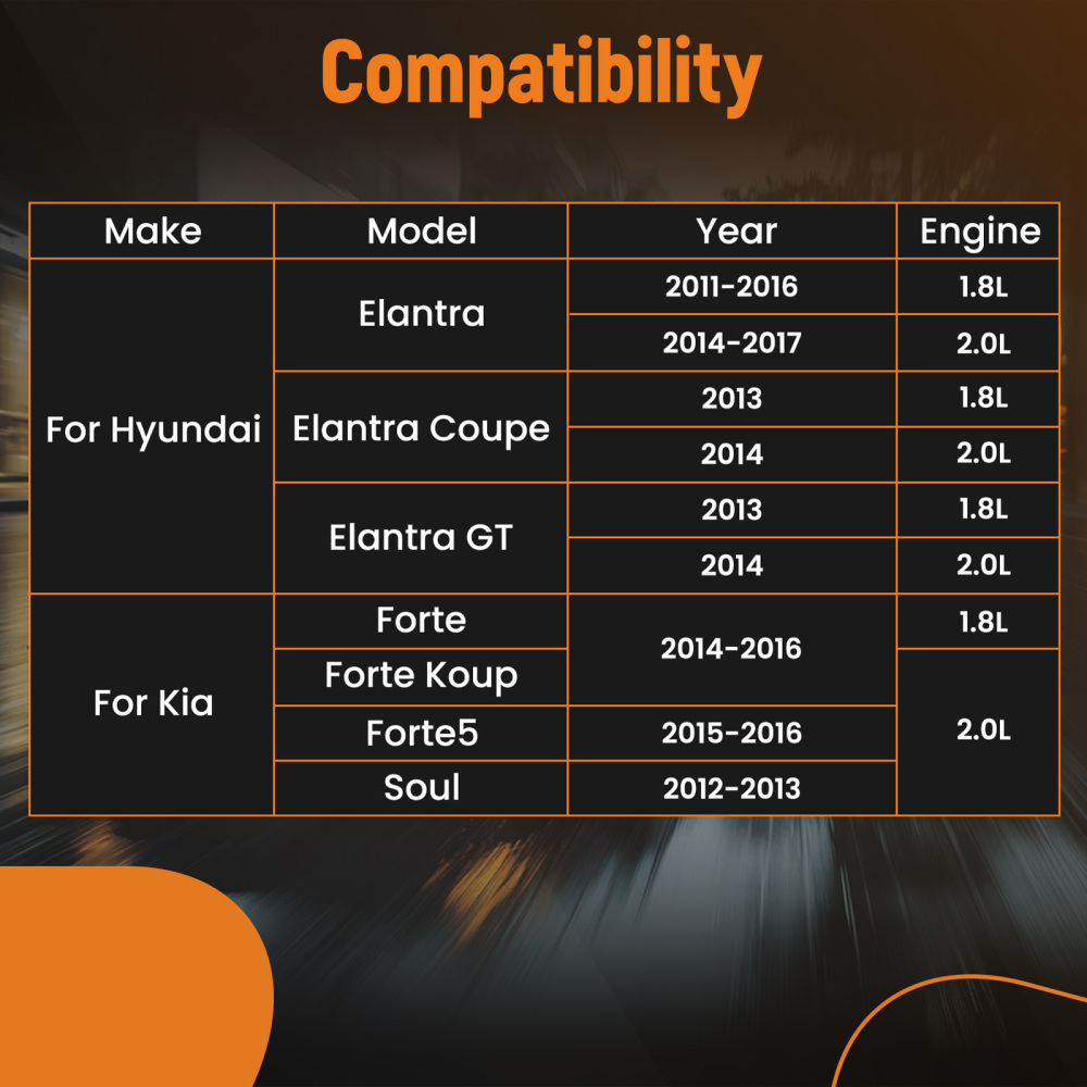 Alternator compatible for Hyundai Elantra 2011-2017 12 Volt 90 Amp IR/IF 37300-2E200