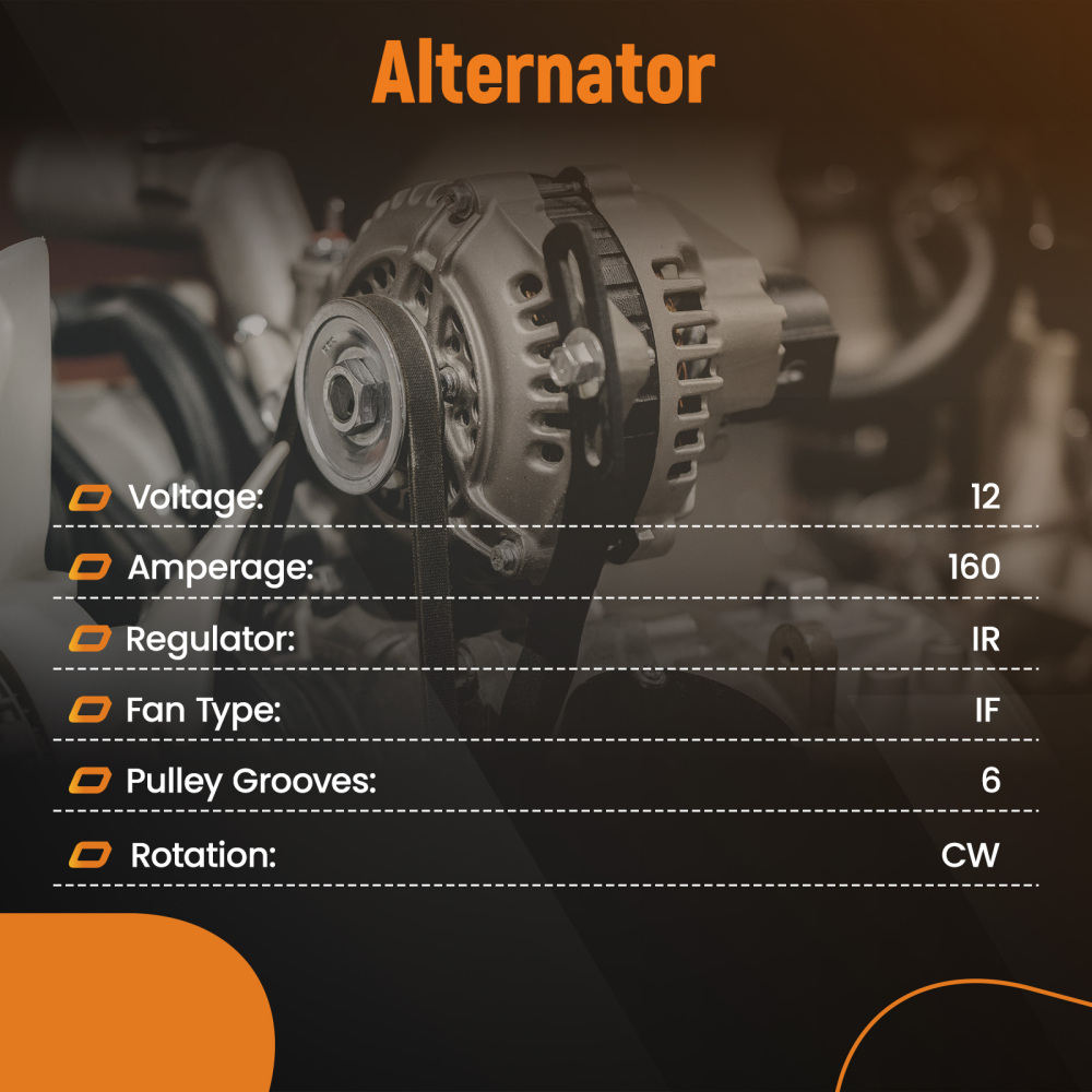 Alternator compatible for Hyundai Elantra 2011-2017 12 Volt 90 Amp IR/IF 37300-2E200