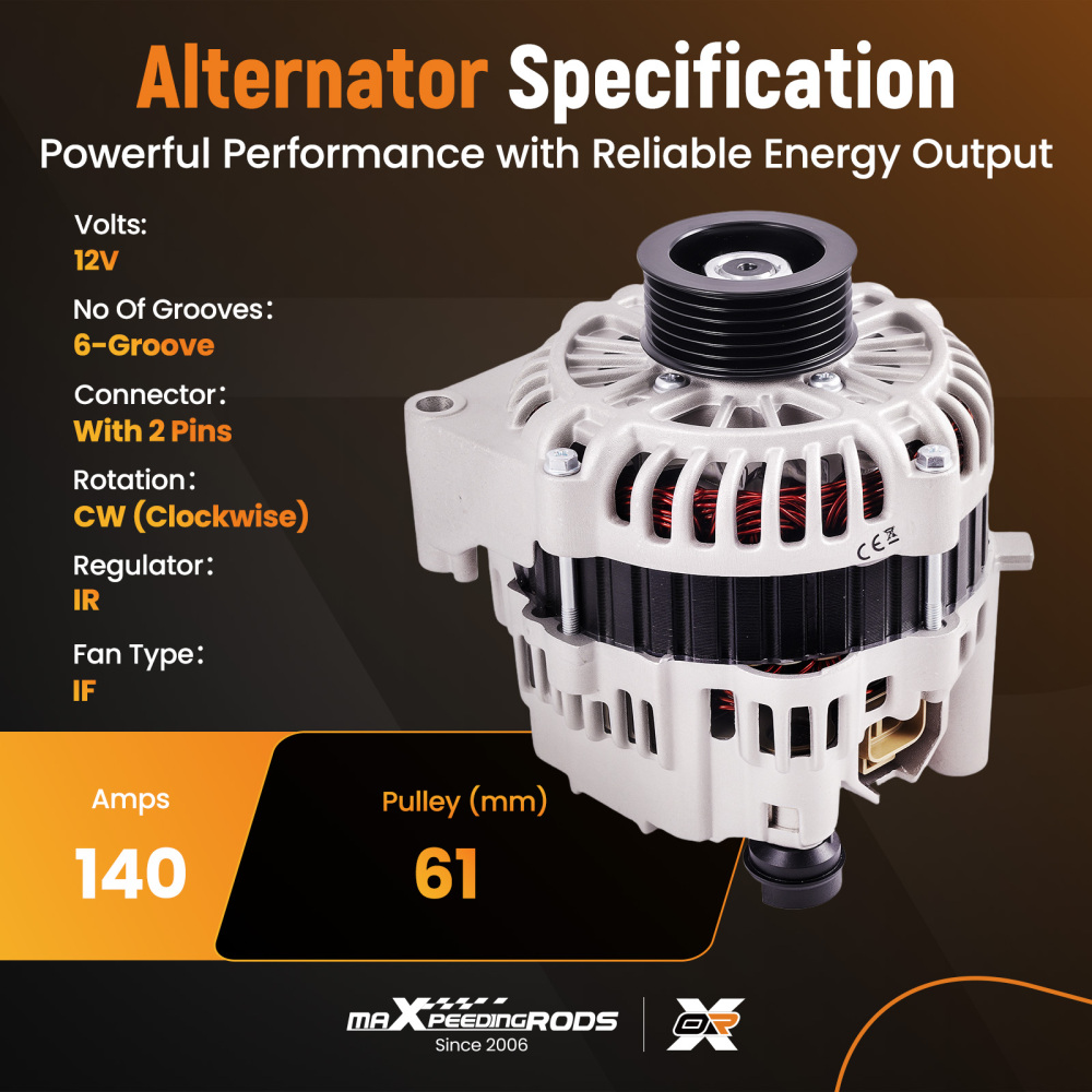 Alternatore 140A 12V compatibile per Mitsubishi Space Runner / Wagon 2.4 92058857 1999-2004
