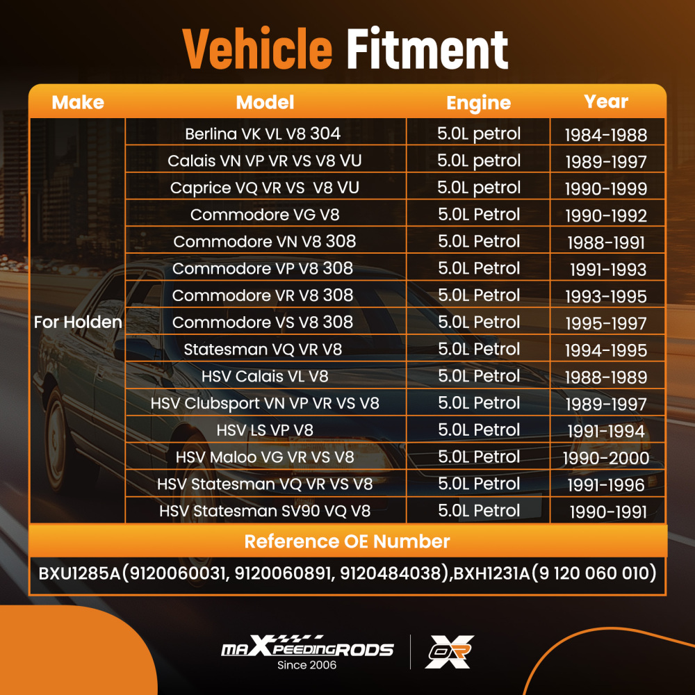 Alternator compatible for Holden Commodore V8 5.0L VL VN-VP VR 304 (LB9) Petrol 1988-1997