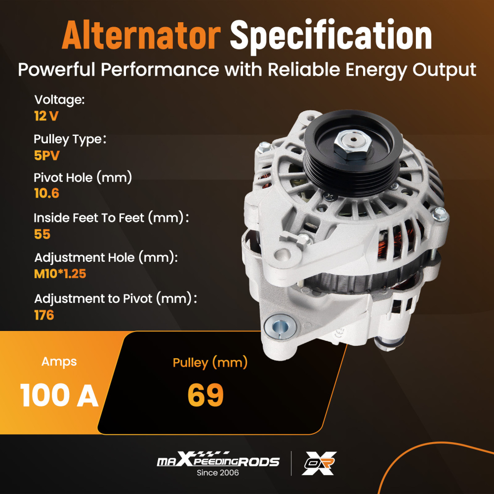 Alternator compatible for Mitsubishi Triton MK Pajero NM NP V6 3.0 3.5 6G72 6G74 1996-2006