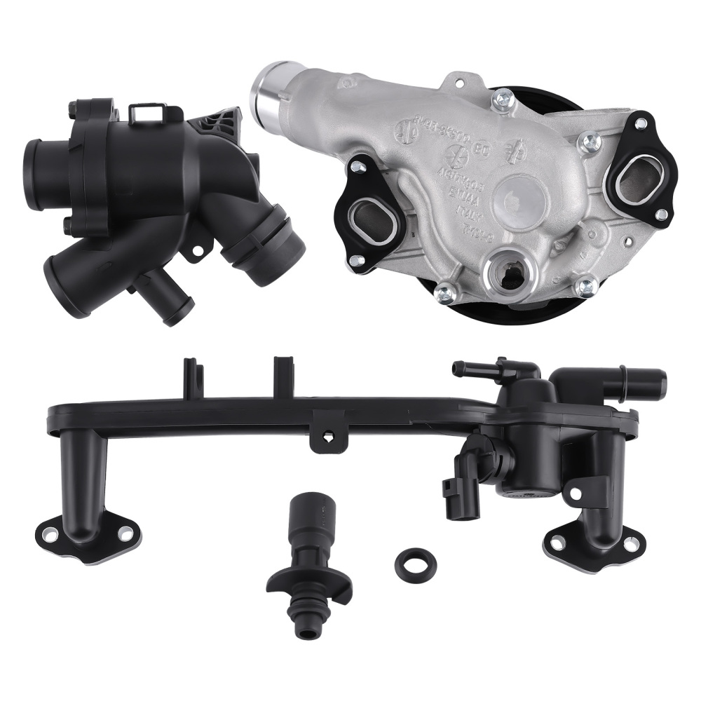 Water Pump Coolant Pipe with Sensor Thermostat Kit compatible for Jaguar Land Rover V8