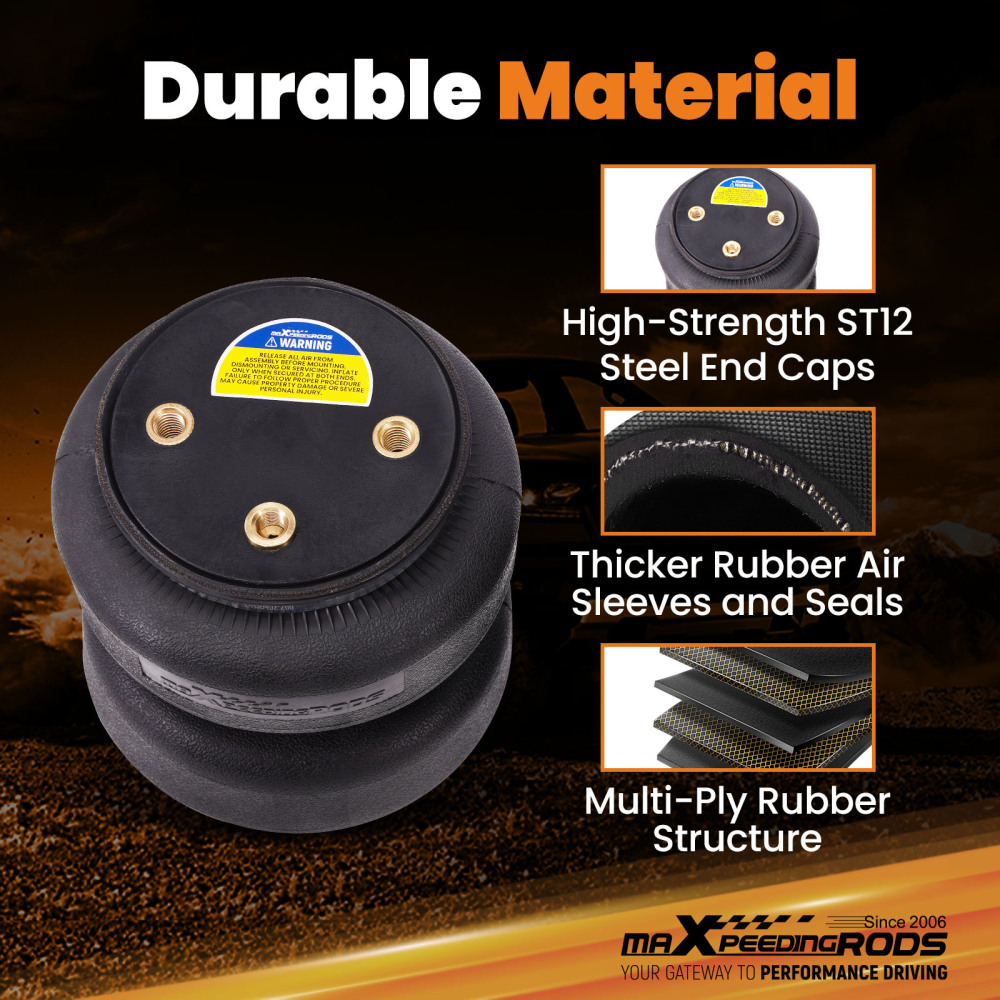 Air Helper Spring Bag Kit 5000lbs compatible for Ford Motorhome E-450 Class C 1996-2008