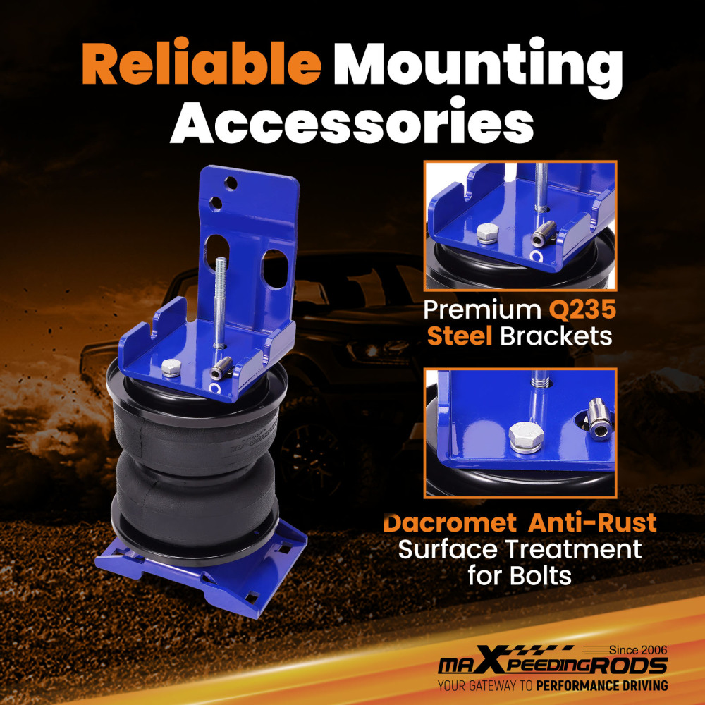 Air Helper Spring Bag Kit 5000lbs compatible for Ford Motorhome E-450 Class C 1996-2008