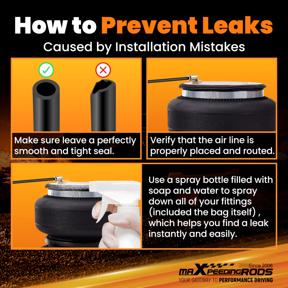 Air Helper Spring Bag Kit 5000lbs compatible for Ford Motorhome E-450 Class C 1996-2008