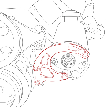 Compatible for Chevy Big Block Alternator Bracket Short Water Pump BBC SWP EWP 396 427 454