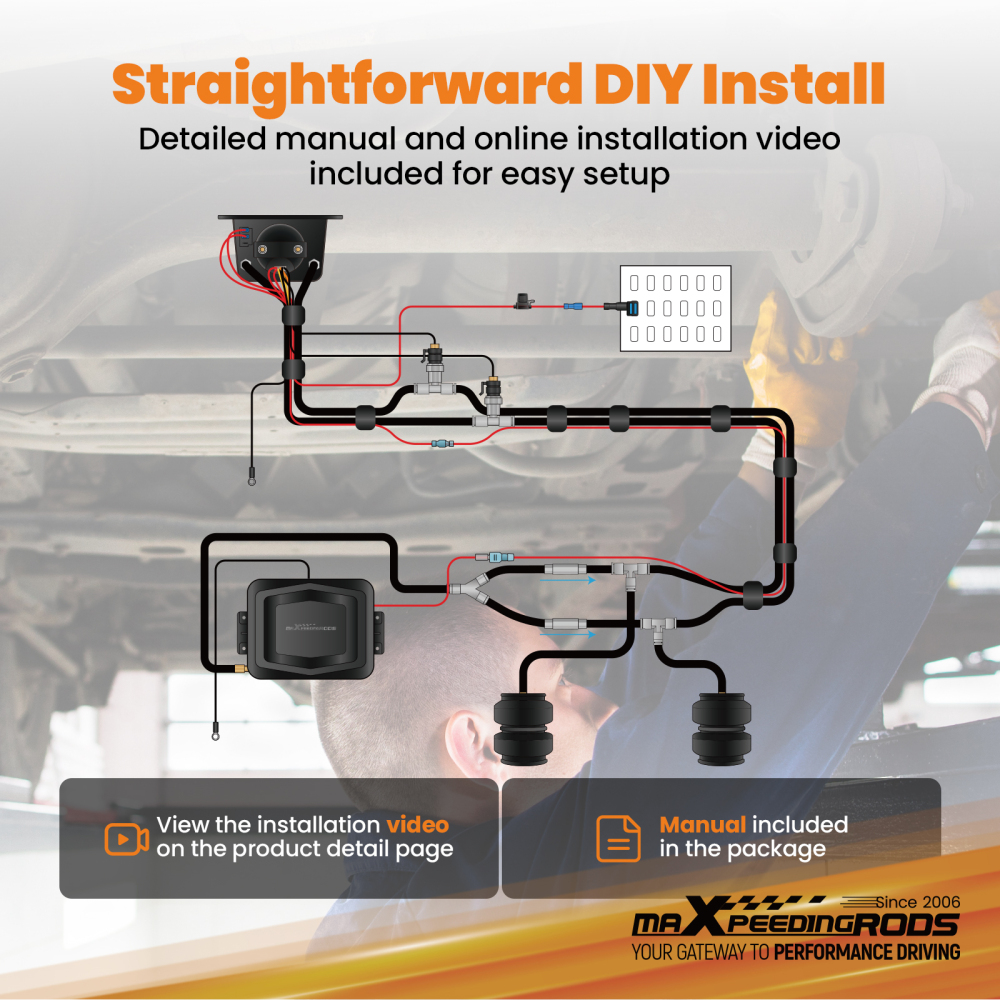 Dual-Path Air Compressor Controller Kit compatible for Ford Toyota Ford Van Motorhome SUV