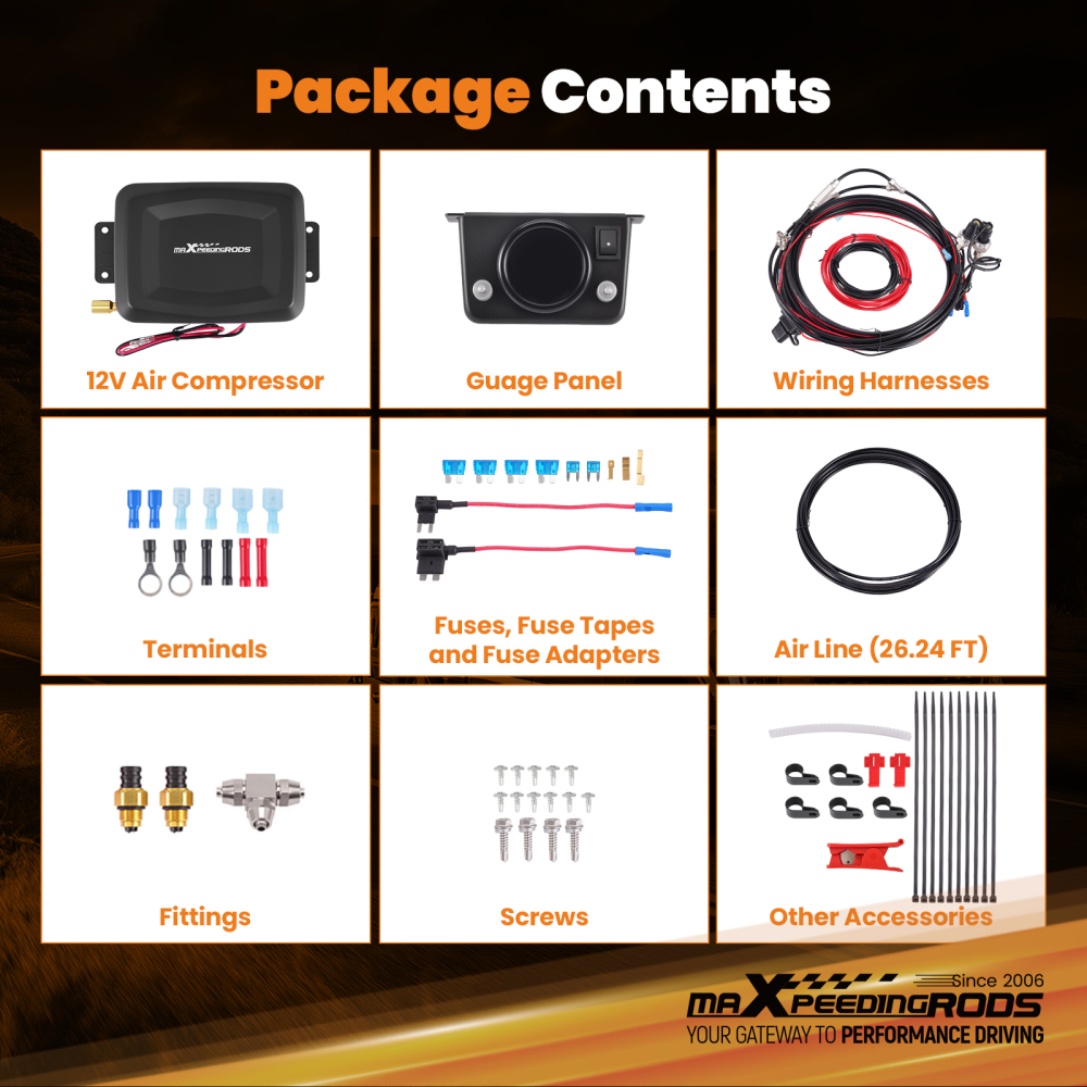 Dual-Path Air Compressor Controller Kit compatible for Ford Toyota Ford Van Motorhome SUV