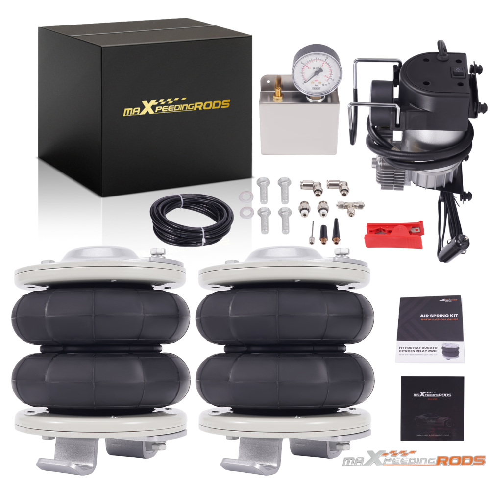 Kit suspension pneumatique arrière compresseur compatible pour Fiat ducato 1994-2024 4000kg