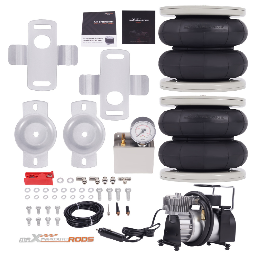 Kit suspension pneumatique arrière compresseur compatible pour Fiat ducato 1994-2024 4000kg