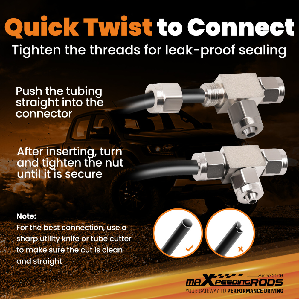 Stainless Steel Tee Pneumatic Air Pipe Quick Fitting Connector 3 Way