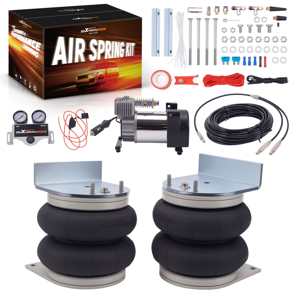 Air Suspension Kit W/ Compressor Dual Gauge compatible for Renault Master 2010-2024 4000KG